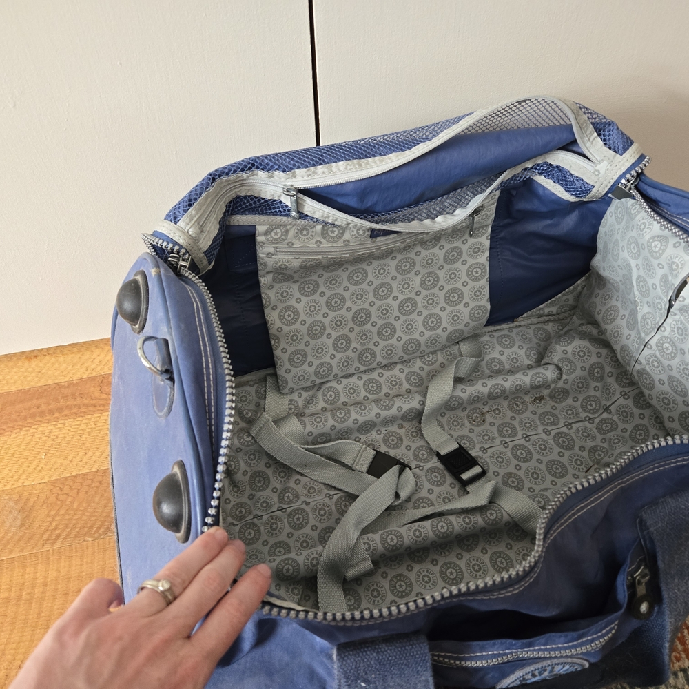 Kipling Blue Wheeled Duffel Bag - Picture 2 of 7